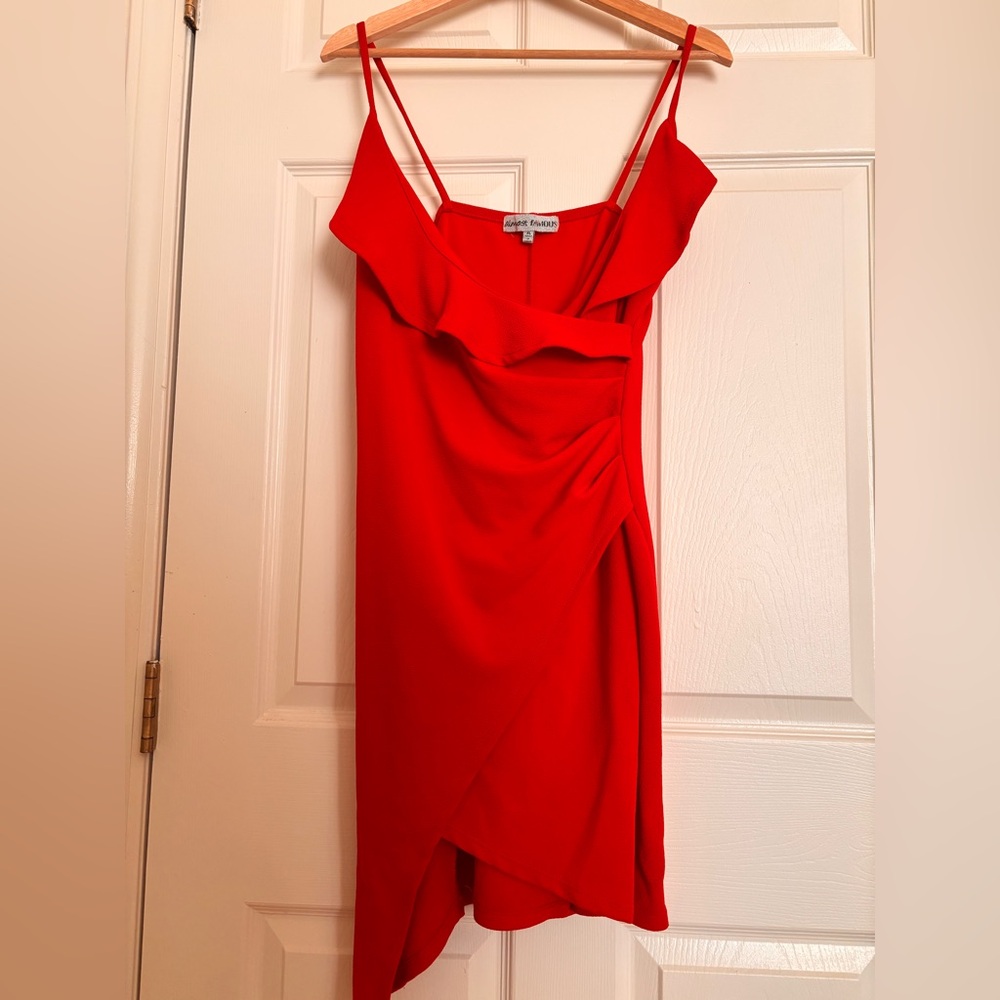 Almost Famous Red Ruffle Dress